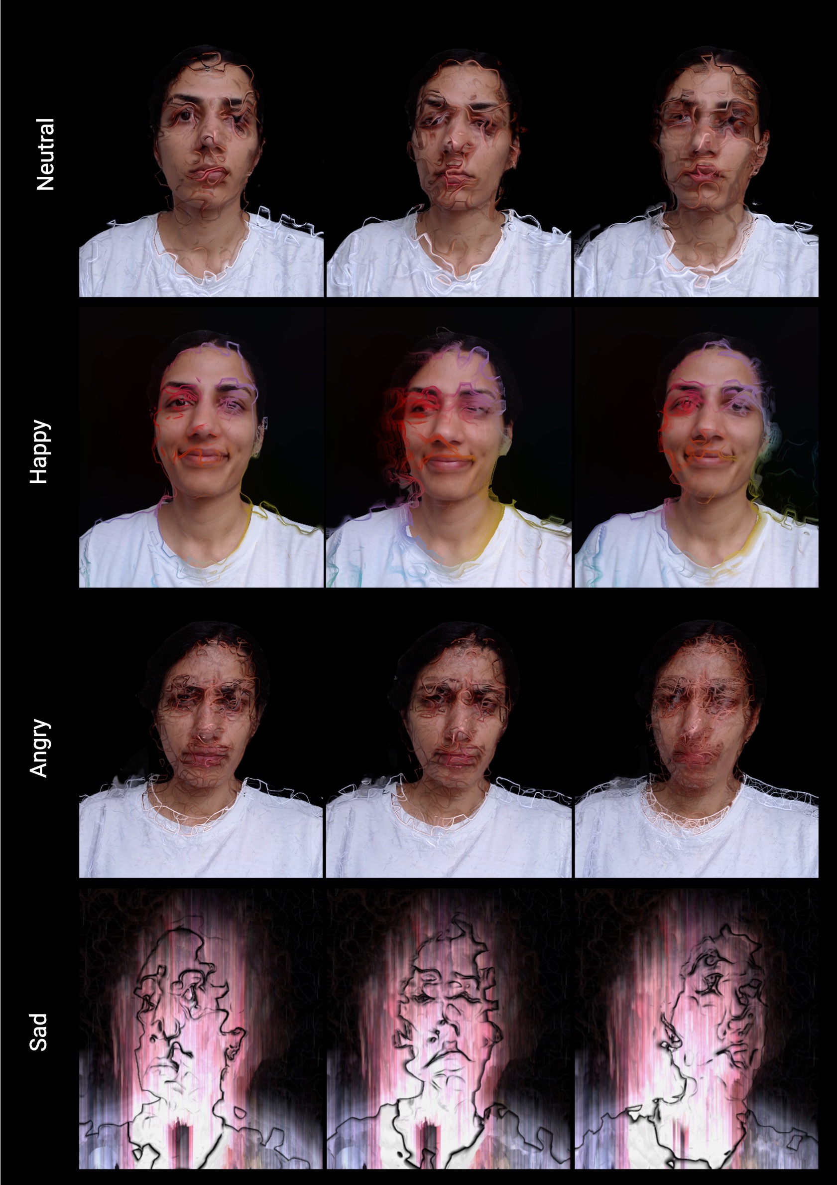 distortion effects according to facial expression